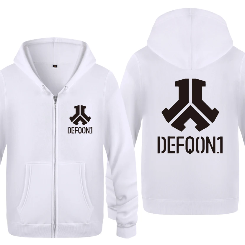 Felpa Defqon 1 хип хоп рок толстовки для мужчин 2018 мужские флисовые на молнии с