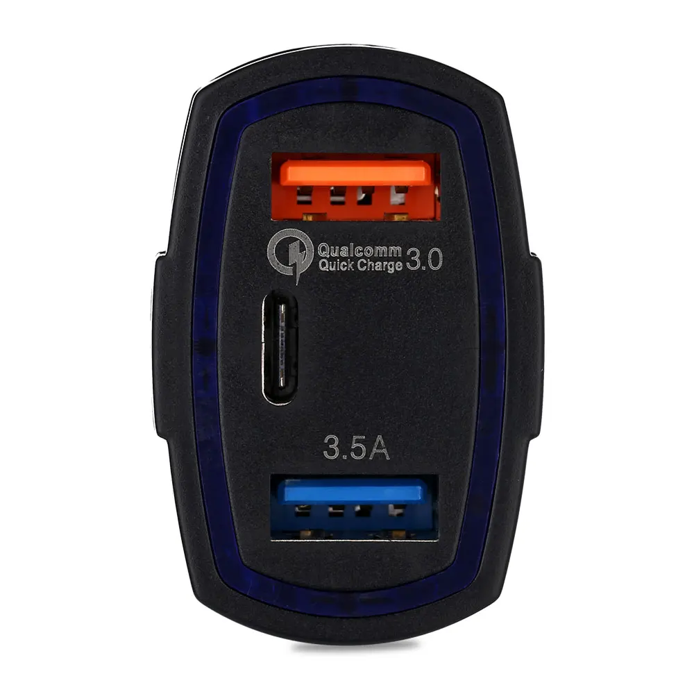 35 W QC 3 0 Автомобильное зарядное устройство с двумя портами usb type C порт для зарядки