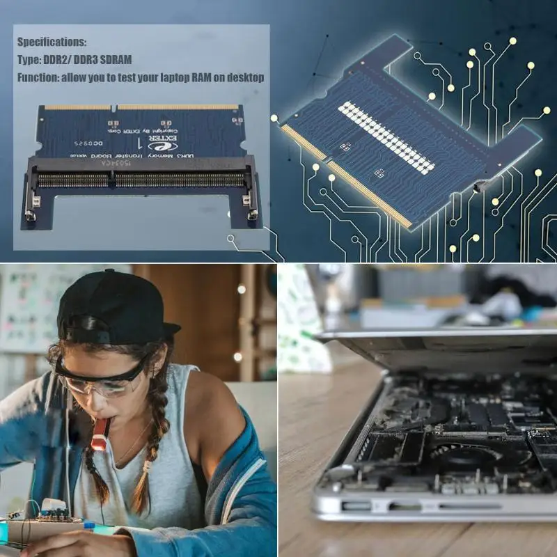 DDR2/DDR3 ноутбук SO DIMM к настольному адаптер памяти RAM карта двусторонний чип с