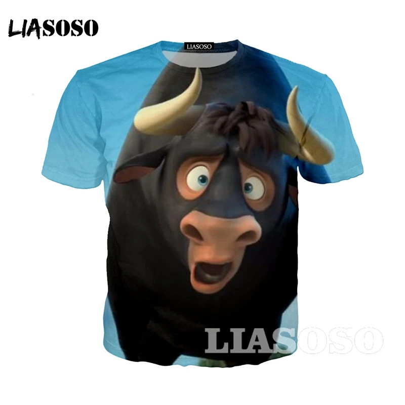 Анимационный фильм Ferdinand 3d печать футболки модные летние мужские веселое Harajuku