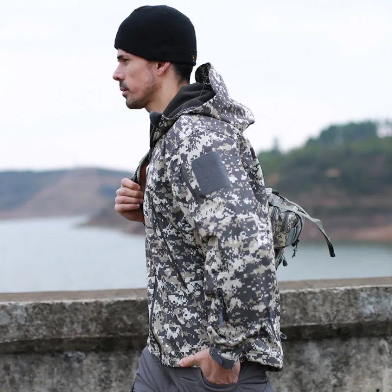 Зимняя мужская камуфляжная Военная тактическая куртка для активного отдыха езды
