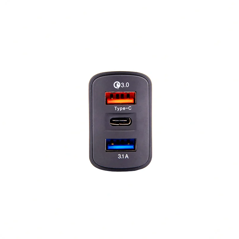 Быстрое Автомобильное зарядное устройство Bakeey QC3.0 Type C с 3 usb портами для iPhoneX XR mi8