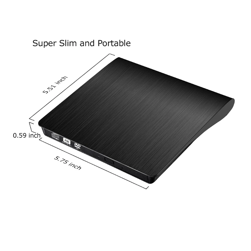 Внешний Cd Dvd привод с чехол Usb 3 0 Оптический портативный тонкий Rw Rom проигрыватель