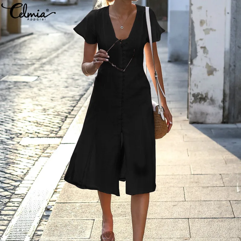 Лето 2019 пляжные платья рубашки женские сексуальные с v образным вырезом