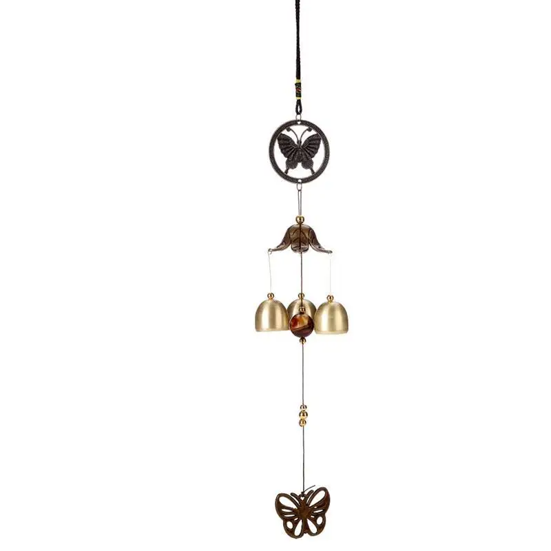WINOMO Retro Copper Wind Chime Metal Aeolian Bells Butterfly Style for Patio Porch Garden Backyard | Дом и сад