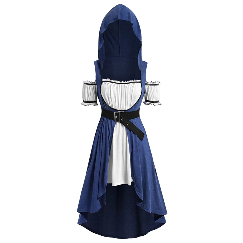Женские повседневные свободные модные панк готические Mediaeval с шляпой пояс