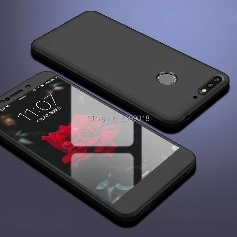 Чехол для Huawei P Smart чехол с полной защитой 360 градусов пленкой из закаленного