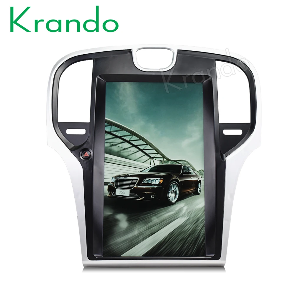 

Вертикальный экран Krando, Android 8,1, 12,1 дюйма, Tesla, для Chrysler 300C 2013-2018, автомагнитола, gps-навигация, мультимедийная система, Wi-Fi
