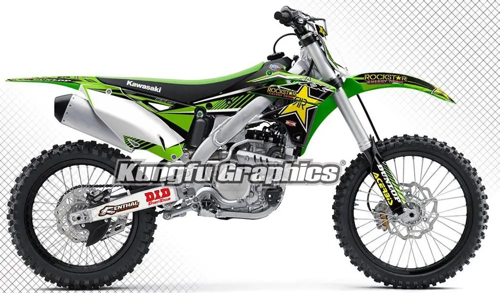 KUNGFU графика Dirt Bike наклейки для мотокросса виниловые комплект обертывания