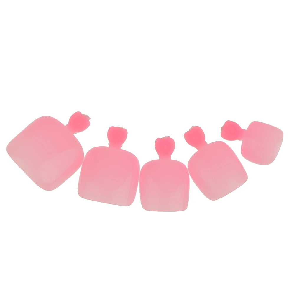 

Hot Selling 24pcs Pure Toe Nails Full Cover Pedicure False Nail Art Tips with File Pink High Quality Nail Care Tools