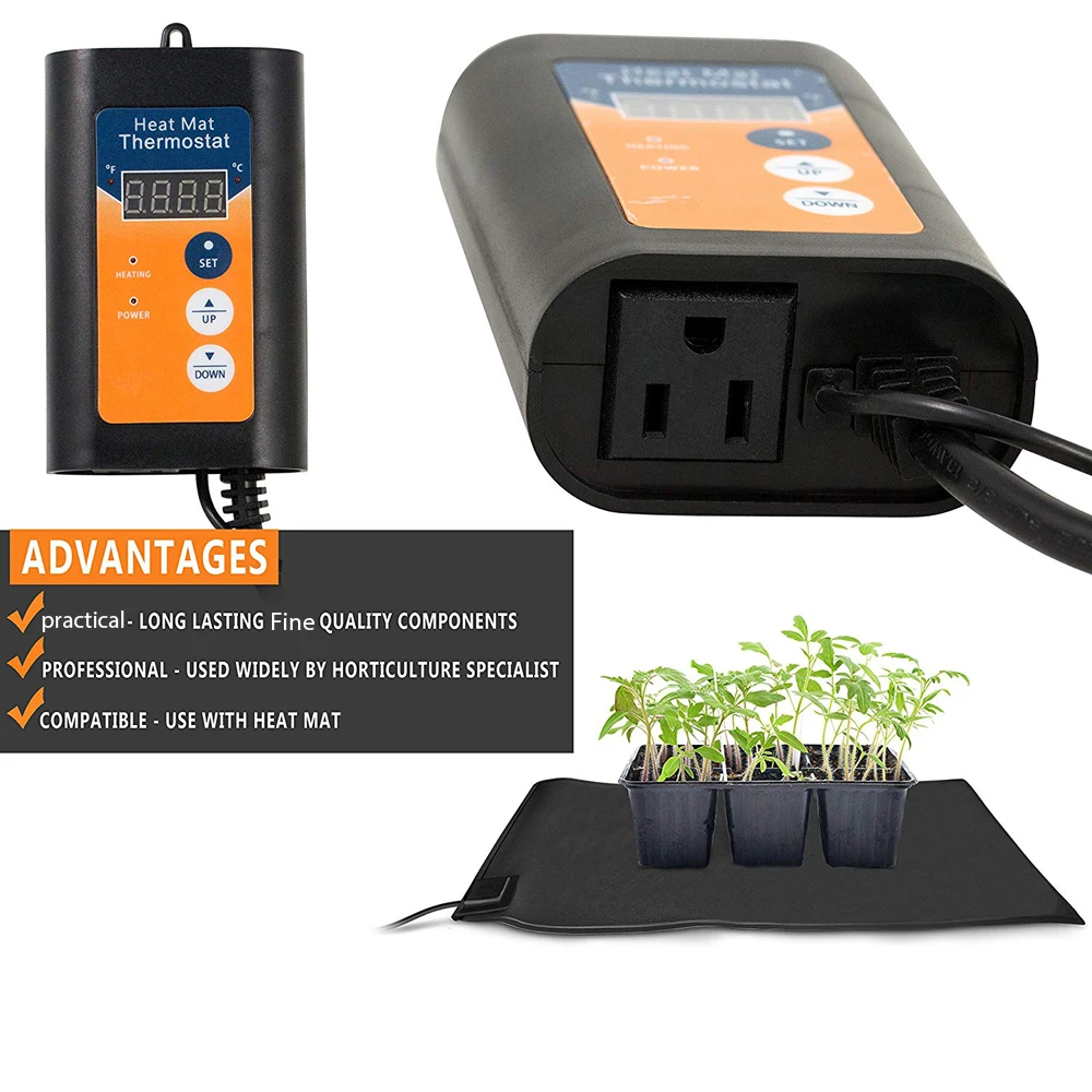 

1000W Plant Greenhouse Digital Temperature Controller Intelligent Temperature Control Regulator Thermostat Device
