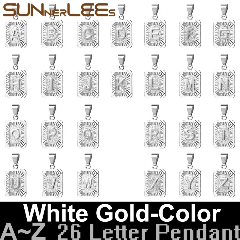 10 шт./лот оптовая продажа SUNNERLEES модные ювелирные изделия 26 букв A ~ Z подвеска цвета