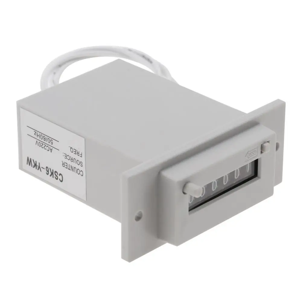 Электромагнитный импульсный счетчик 6 цифр AC110V / AC220V/DC24V новый стиль 2019|Счетчики| |