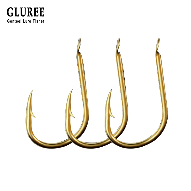 GLUREE 50 шт./лот 5 #6 #8 #9 # металлический рыболовный крючок из высокоуглеродистой стали