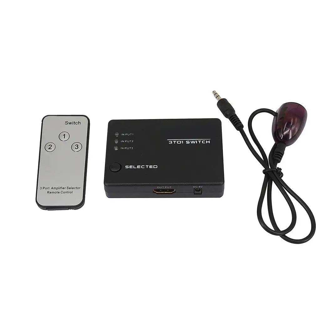 HD мультимедиа usb-концентратор переключатель коммутатор ИК-пульт дистанционного