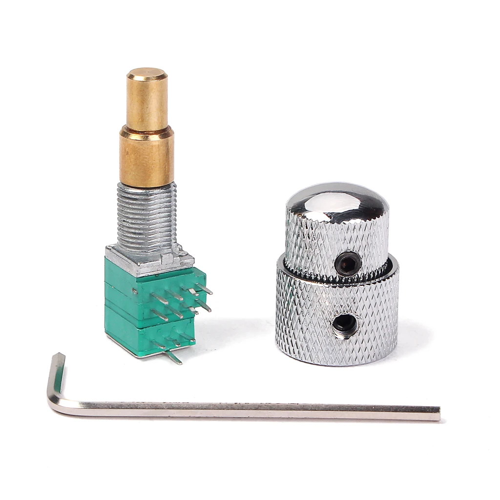 

Potentiometer w/ Rotary Switch Knurled Shaft B504 + C504 + A504 for Guitar