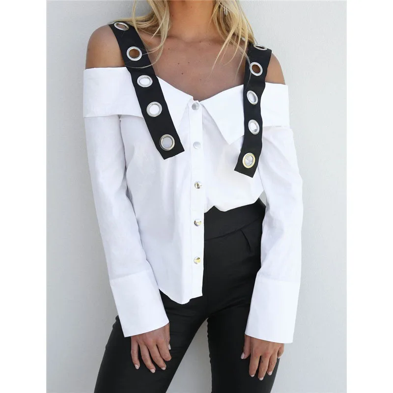 Футболка женская с длинным рукавом модный Повседневный Белый Топ без рукавов