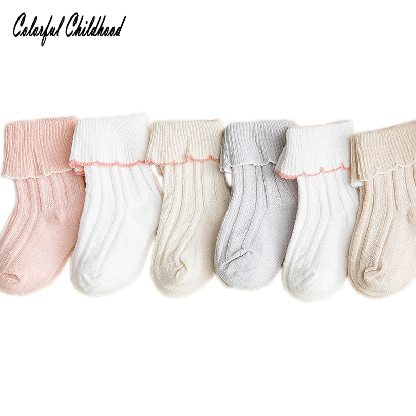 0-3Y Cotton Newborn Baby Girl Boy Autumn Winter Socks Warm Unisex Lovely Solid Toddler Sock skarpetki calcetines bebe | Детская одежда