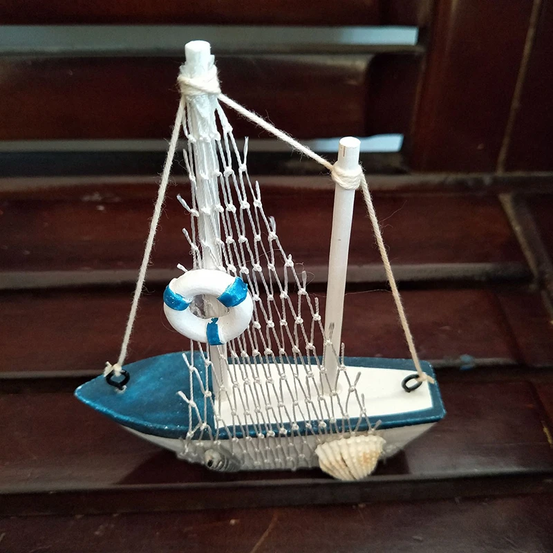 1 шт. милый мини парусная лодка модель морской домашний Декор ткань Парусник флаг