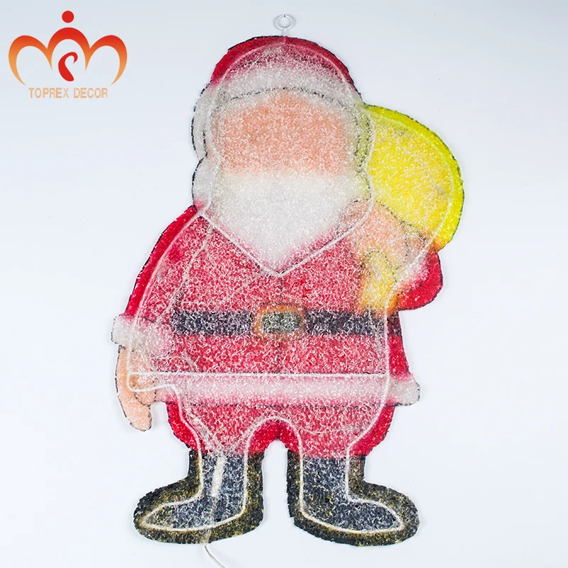 2D Рождественский Санта Клаус из ЭВА 21 дюйм. Высокий 24V navidad 2018 Праздничные огни