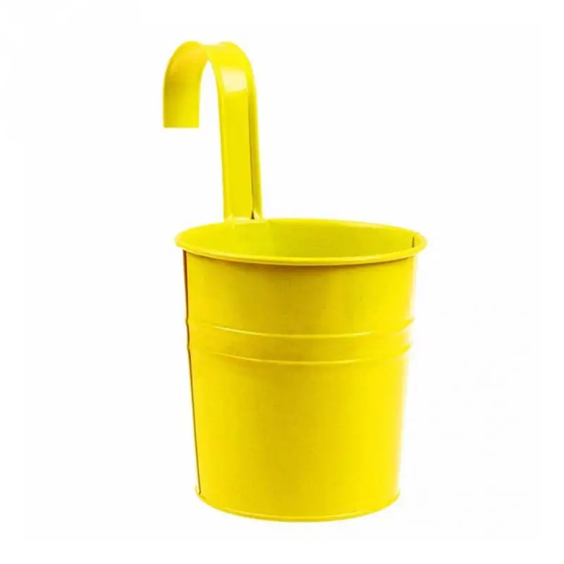 Настенный цветочный горшок с крючком 3 цвета железные горшки держателем для