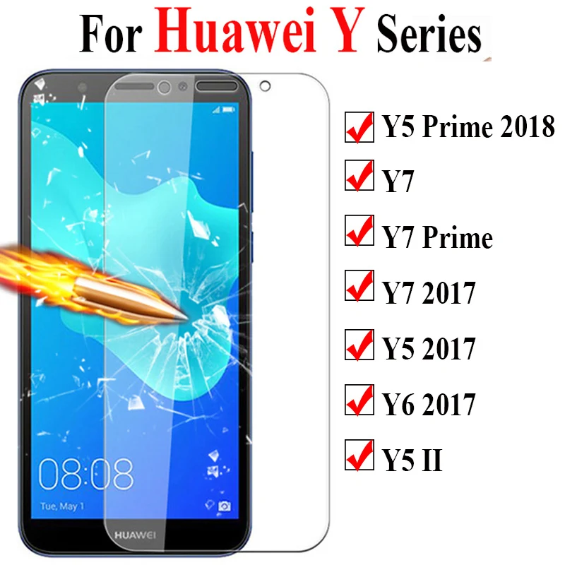 Защитное стекло для Huawei Y5 Y7 Y6 Prime 2018 Защита экрана Y9 Ii Huavey закаленное пленка с