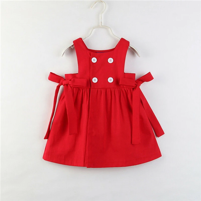 New Toddler Baby Kid Girls Cute Solid Dress Summer Sleeveless Bow Drape Dresses Shein Vestidos Bebe Girl Party Gown Formal | Детская