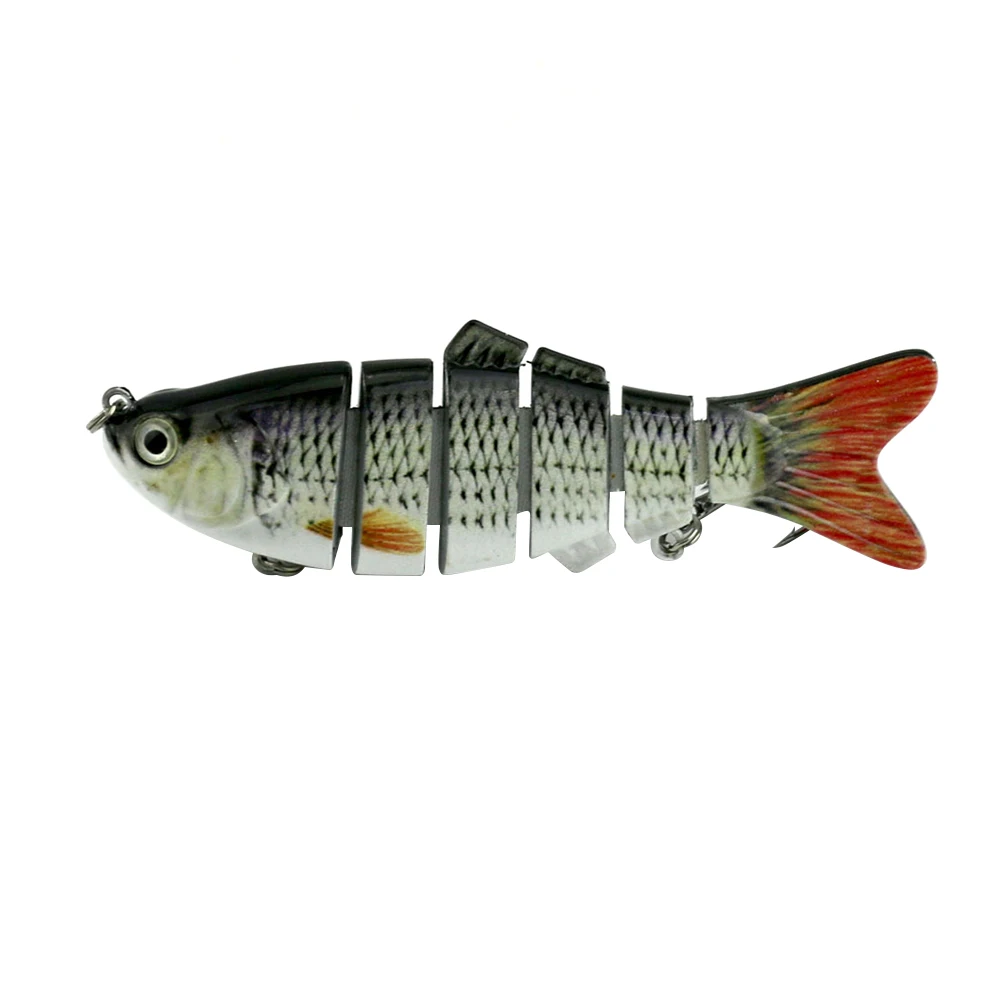 2PCS Multi-joint Fishing Lure 10cm Crankbait Plastic Bait 3D Eyes Swimbait Hook Hard Artificial Lures | Спорт и развлечения