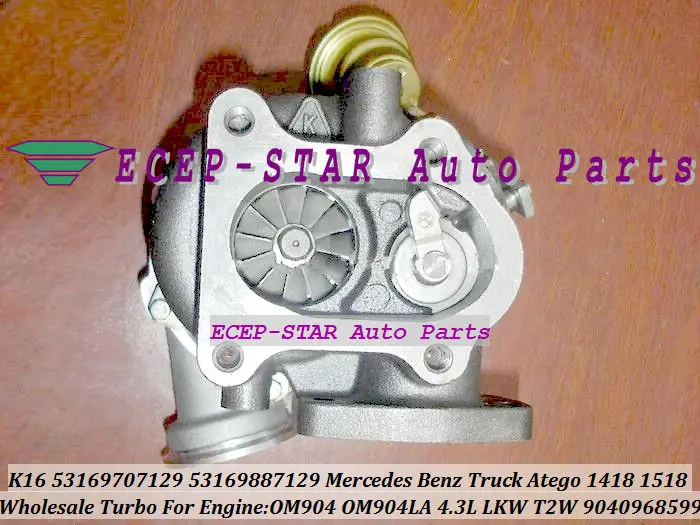 K16 53169707129 53169887129 9040968599 7129 Turbo Turbocharger For Mercede Benz LKW T2W Truck Atego 1418 1518 OM904 OM904LA 4.3L |