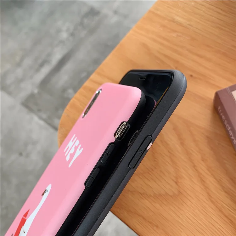 Ретро Cartton Bear Wave Point Phone Чехол для iPhone 7 Puls 6 S 8 X XS Max XR милый розовый утка Мягкий