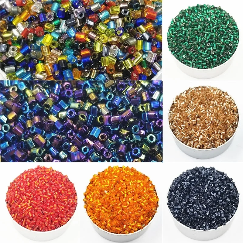 

High Quanlity DIY Beads For Jewely Making New Cylindrical Glass Bead Accessories Necklace Bracelet Wholesale 1000 Pcs 2mm