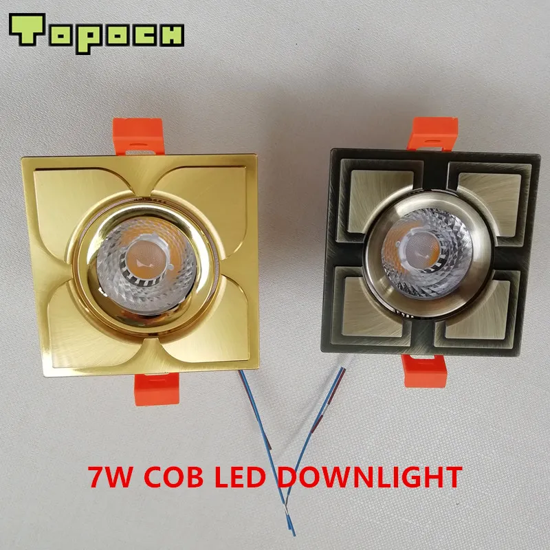 Topoch COB LED светильник 7 Вт 4-Pack Бронзовый/Золотой CNC обработка алюминиевые Пружинные