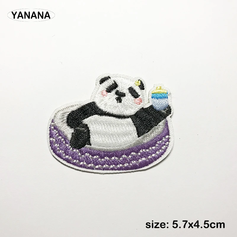 Мультфильм милые животные панда нашивка на костюм DIY Одежда Утюг Стикеры | Дом и