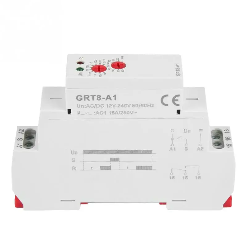 GRT8 A1 Mini Power On реле времени задержки din рейка Тип AC/DC 12V240V таймера горячая