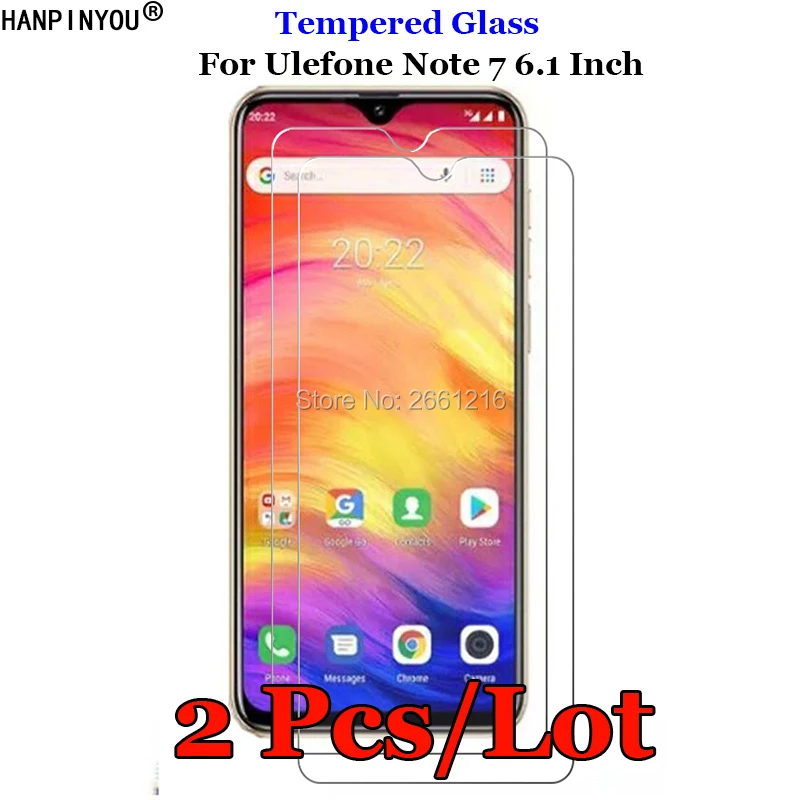 

2 Pcs/Lot For Ulefone Note7 Note7P Clear Tempered Glass 9H 2.5D Premium Screen Protector Film for Ulefone Note 7 7P S11 6.1"