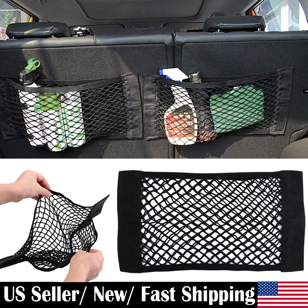 Сетчатая Сумка для хранения в багажник автомобиля эластичная резинка на Клейкой