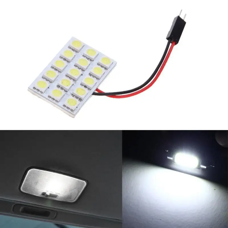 DC 12V 5050 15SMD светодиодный светильник для салона автомобиля панель автомобильный