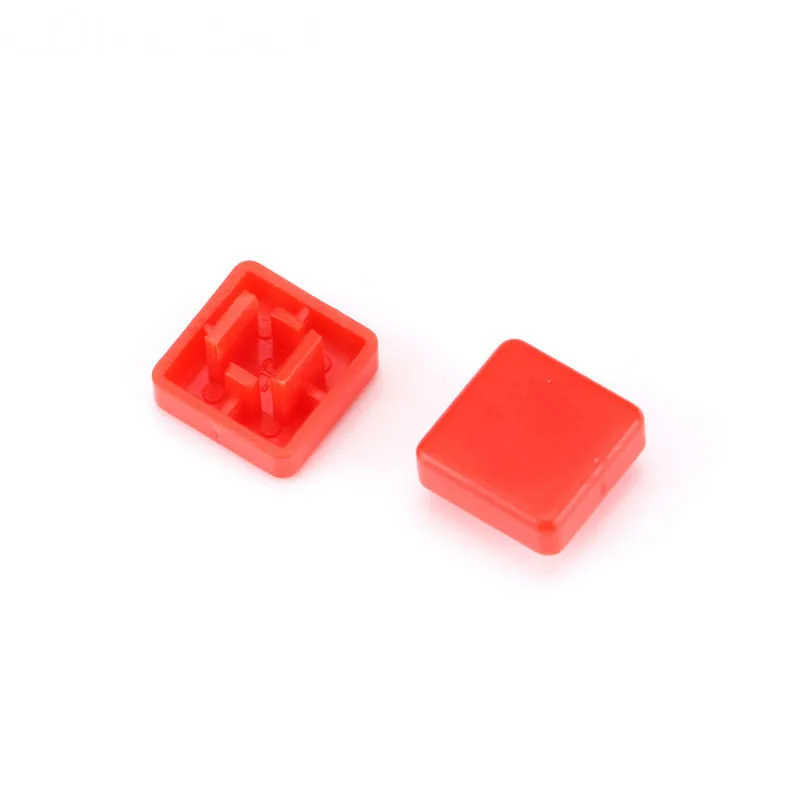 50pcs/lot Red rectangle Plastic Switch Caps For 12*12*7.3MM Micro SwitchTouch Button Lid Cover | Обустройство дома