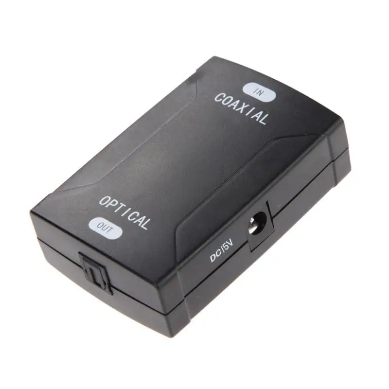1 шт. черный коаксиальный RCA для оптического TOSlink SPDIF цифровой аудио конвертер
