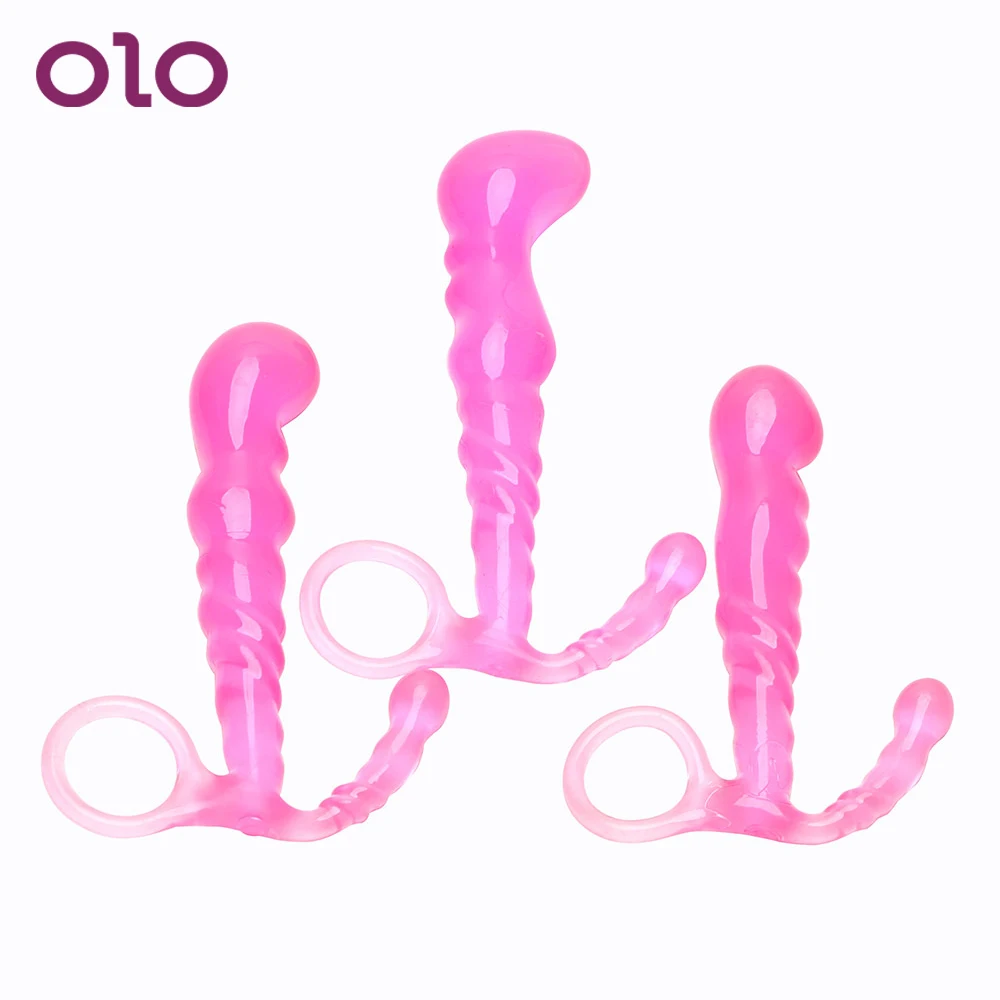OLO Anal Plug with Pull Ring Colorful Crystal Jewelry S/M/L Prostate Massager Butt Sex Toys for Men Women Adult Products | Красота и