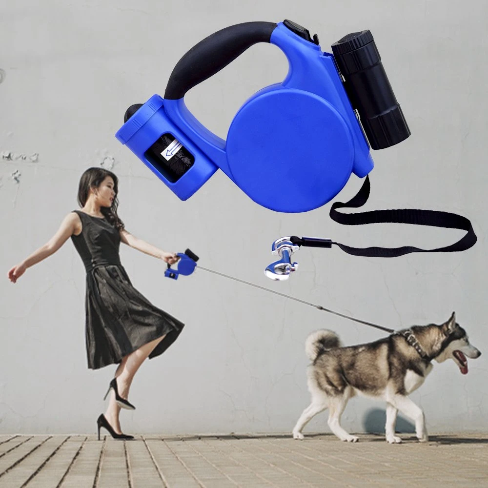 Retractable Dog Leash 15 Foot Extra Long Cord - Best Heavy Duty With Led Light Red/Blu | Дом и сад
