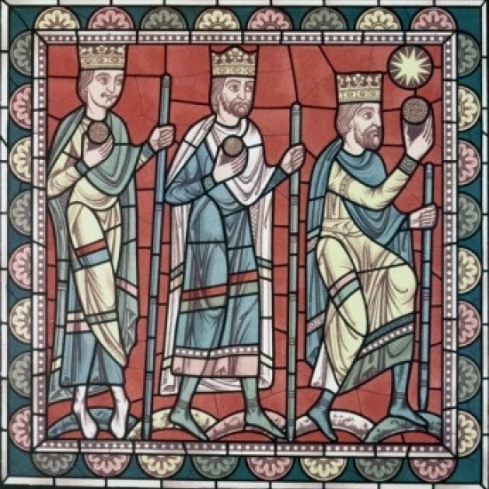 Мудрецы направлялись в Вифлеем 12 века витражи Chartres Cathedral France плакат печать (18x24) |