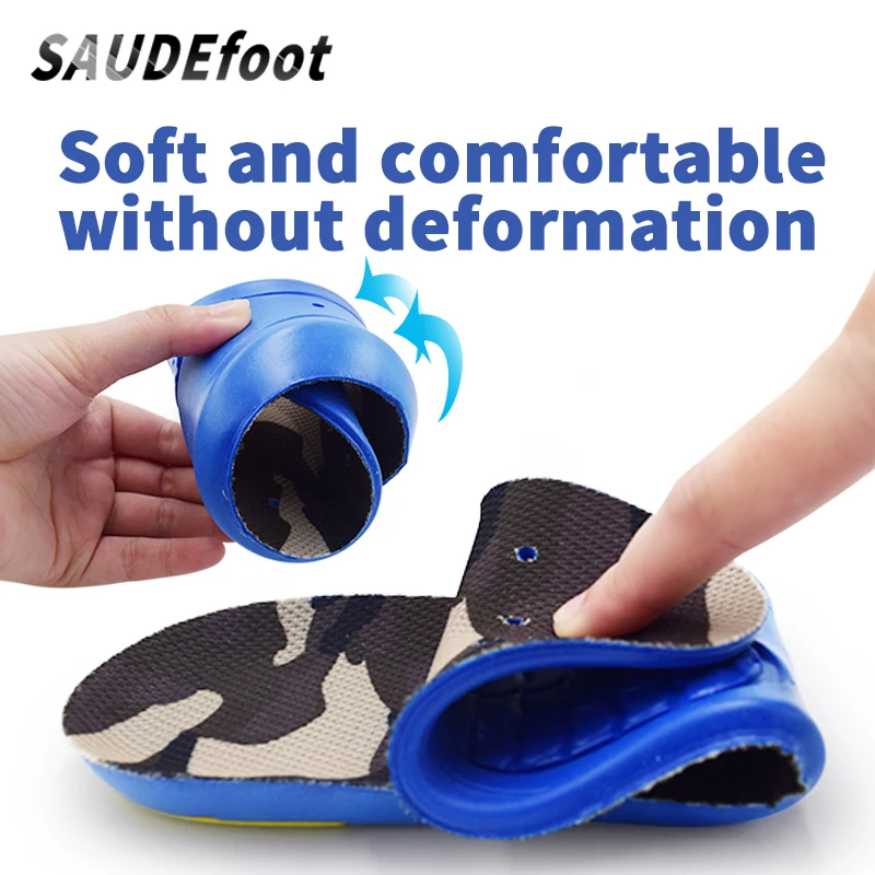 Saudefoot insoles for sneakers orthopedic sport insoles breathable shoe pad absorb with resistance to slip high arch support