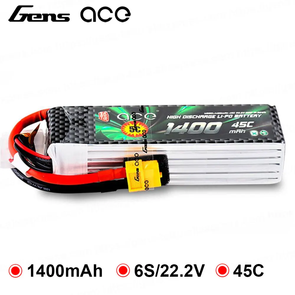 Литий ионный аккумулятор Gens ace 1400 мАч 6S 22 2 в 45C 90C с разъемом XT60 для yatoo 450 вертолет
