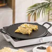 chinese hamburger cast iron multi functional frying pan health uncoated physical non stick crepe frying pancake pan omelet pot
