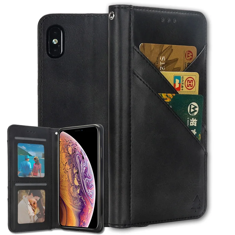 Модный чехол для iPhone Xs Max XR X 6 6s 7 8 Plus из искусственной кожи с откидной подставкой