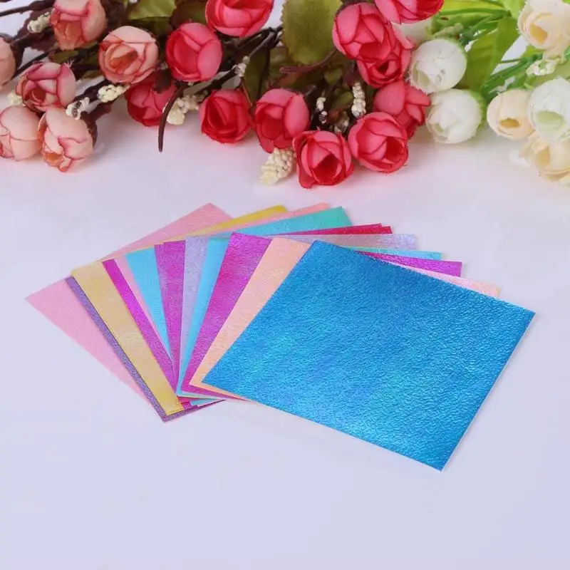 20 шт Сияющий квадратный оригами твердая бумага складной ручной работы дети креативный Скрапбукинг Декор