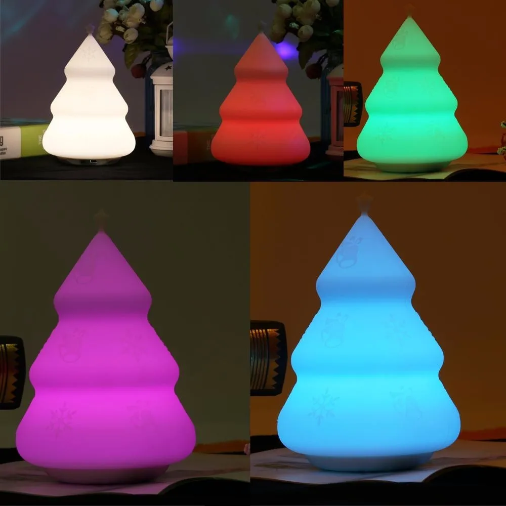 Ночник Санта Клауса для детской комнаты спальни LED 3D Рождественский колокольчик