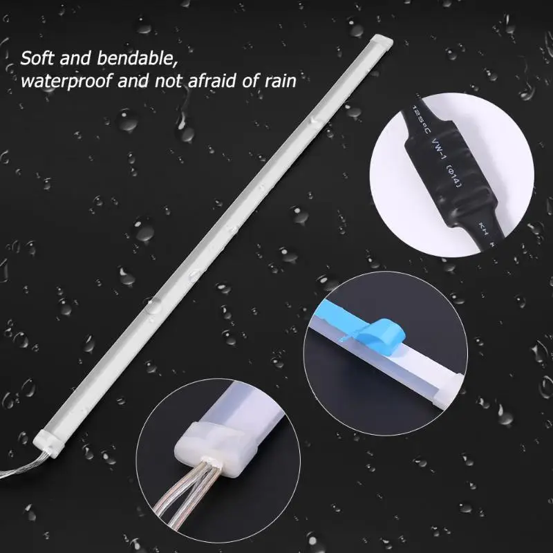 

1 Pair Flexible Flowing Car DRL Daytime Running Turn Signal Lights LED Waterproof Running Light Ultra-Thin Headlight Strips