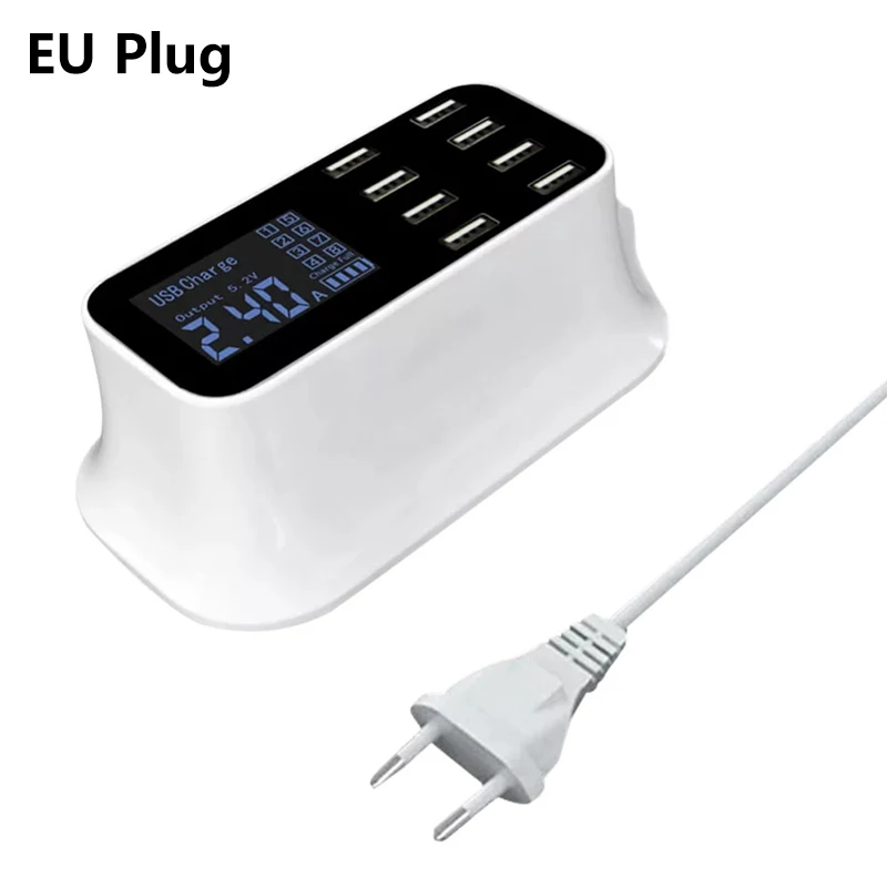 8 портовый портативный usb концентратор быстрое зарядное устройство адаптер